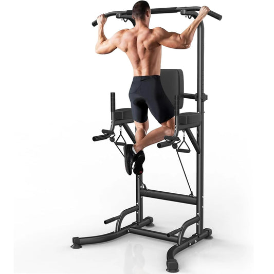 Power Tower Dip Station Pull Up Bar Multi Function Power Tower Push Up Workout Abdominal Exercise for Home Gym Strength Training