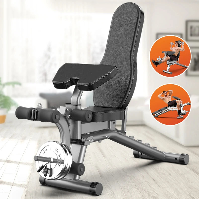 MIYAUP-Household Sit-ups Fit Equipment, Multifunctional Fitness Chair, Leg Trainer, Bird Dumbbell Bench