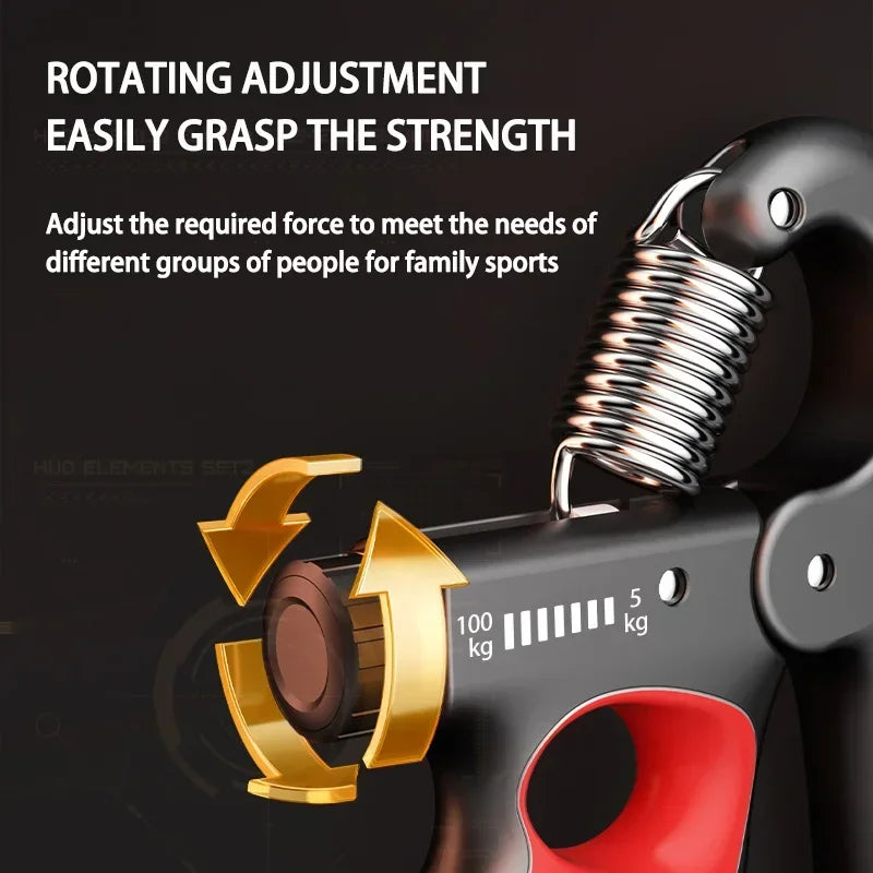 5-100 KG Grip Strength Trainer Wrist Expander Adjustable Resistance Fitness Gym Training Hand Gripper Hand Gripper Exercise