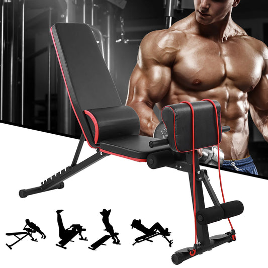 Adjustable Weight Bench Full Body Workout Foldable Incline Decline Exercise Workout Bench for Home Gym Strength Training Incline