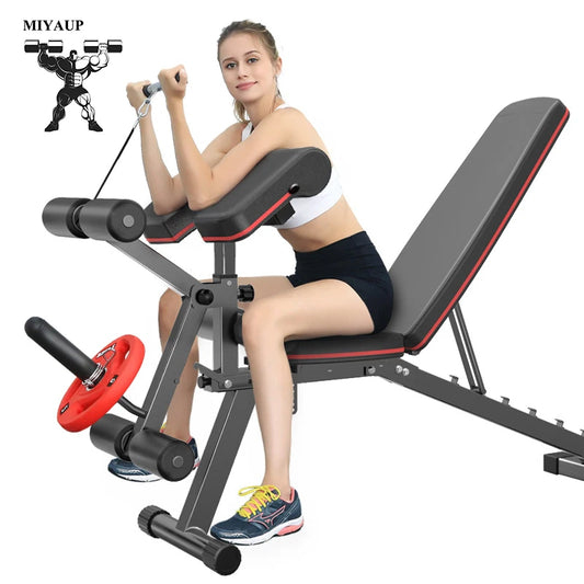 MIYAUP-Household Sit-ups Fit Equipment, Multifunctional Fitness Chair, Leg Trainer, Bird Dumbbell Bench